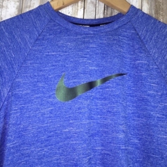 Nike Kids Blue Heather Rashgaurd - Picture 4 of 6